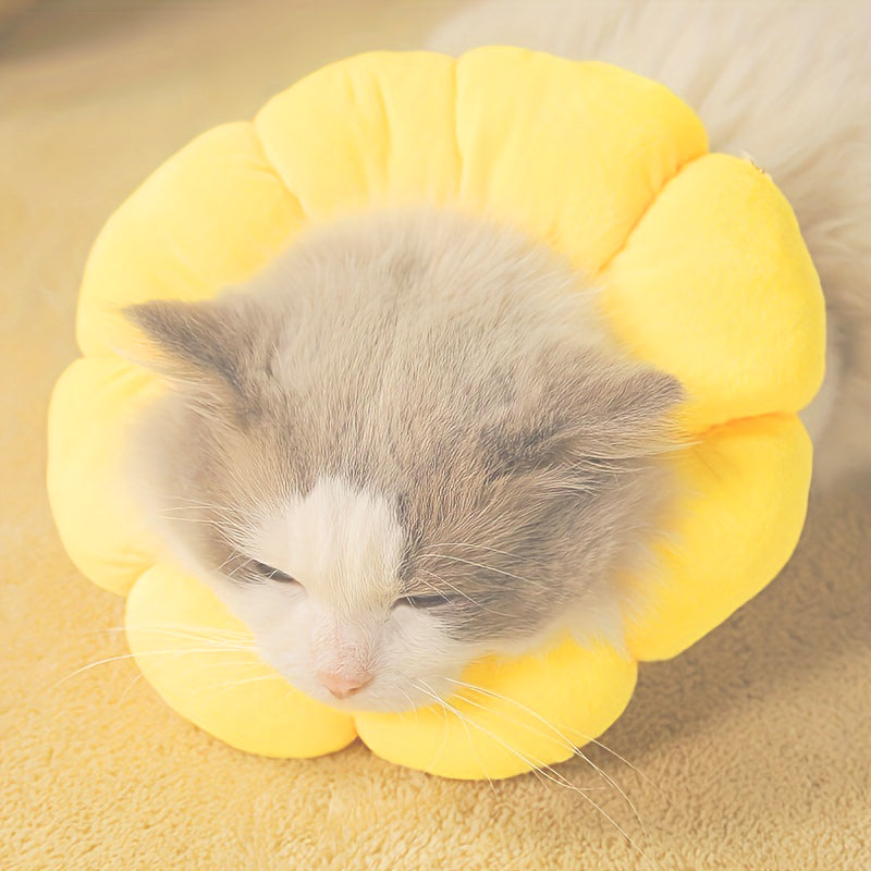 Sunflower Recovery Cone Collar – Adjustable E-Collar for Cats & Small Dogs — image 6