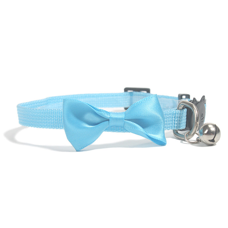 Bow Bell Tie Collar – Adjustable Nylon, Cats & Small Dogs — image 4