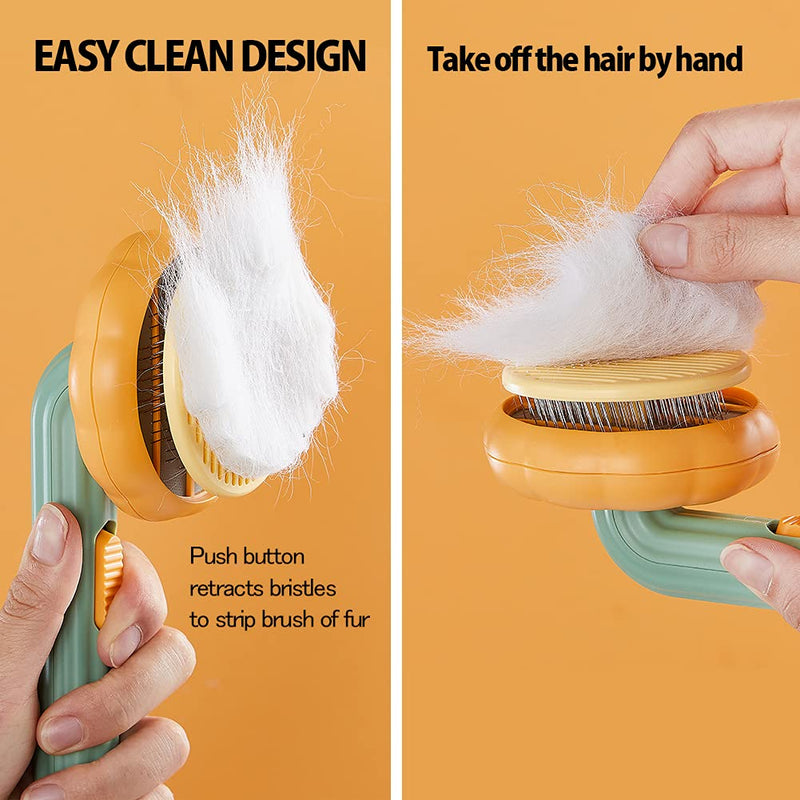 Pumpkin Self-Cleaning Slicker Brush – Removes Loose Hair, Dogs & Cats — image 9