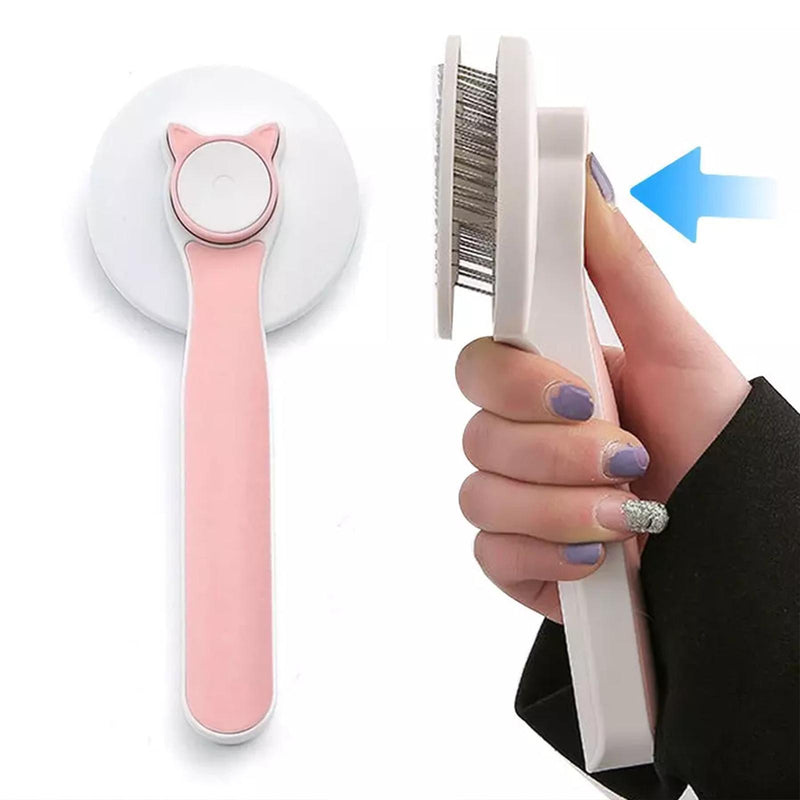 Self-Cleaning Slicker Brush – Gentle on Skin, Removes Undercoat, Dogs & Cats — image 6