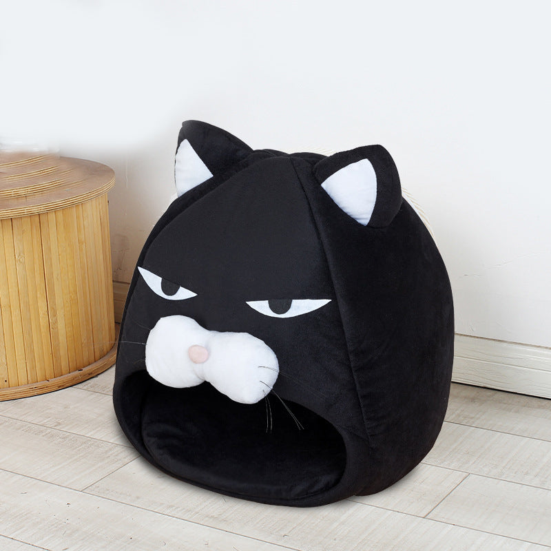 Plush Cat Sleeping Nest – Removable Washable, Cats & Small Pets — image 5