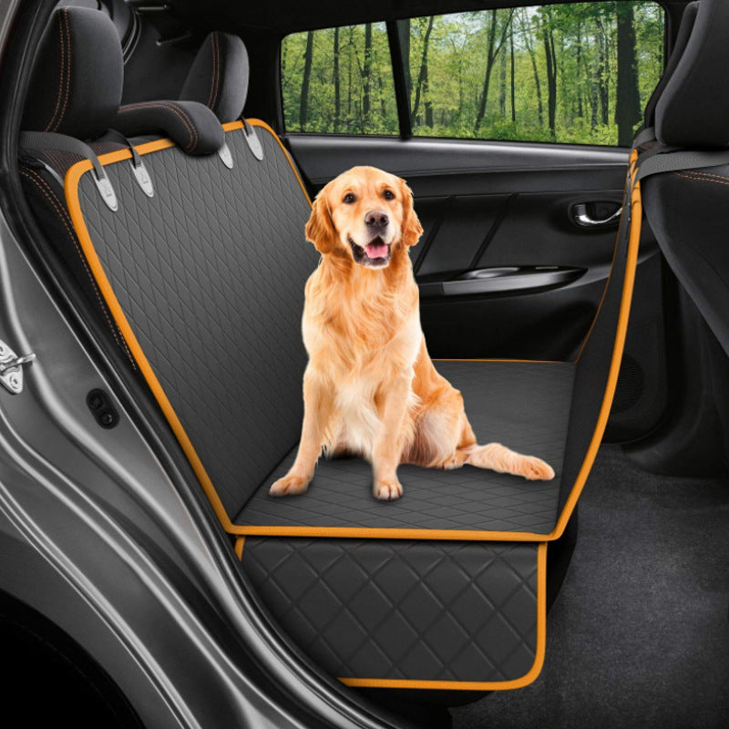 Waterproof Dog Car Seat Cover & Hammock – Mesh Window, Zipper Access, Fits Most Cars — image 14