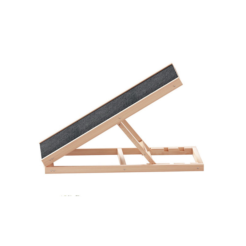 i.Pet Dog Ramp 70cm Adjustable Height Wooden Steps Stairs For Bed Sofa Car Foldable — image 3