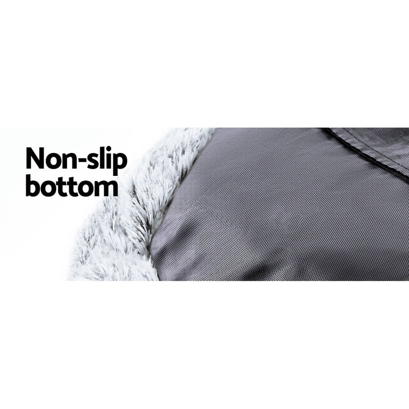 i.Pet Pet Bed Dog Cat 110cm Calming Extra Large Soft Plush Light Charcoal — image 6