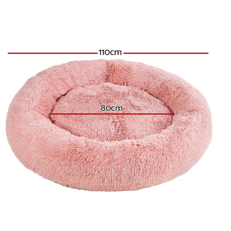 i.Pet Pet Bed Dog Cat 110cm Calming Extra Large Soft Plush Pink β image 2