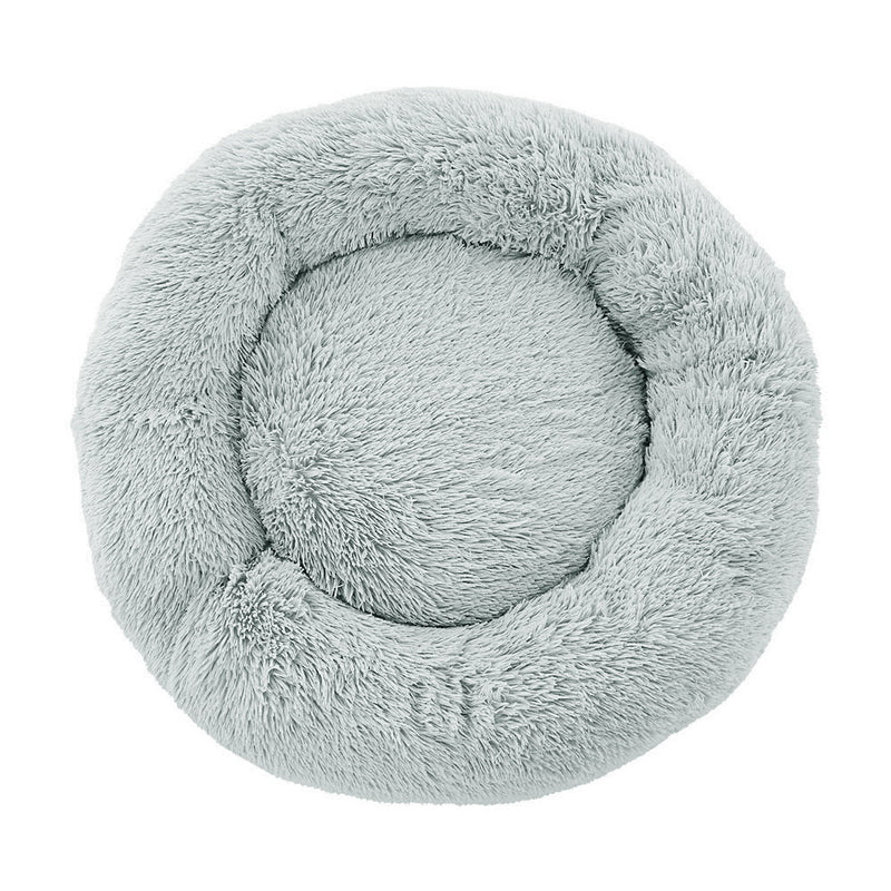 i.Pet Pet Bed Dog Cat 90cm Large Calming Soft Plush Light Grey β image 3