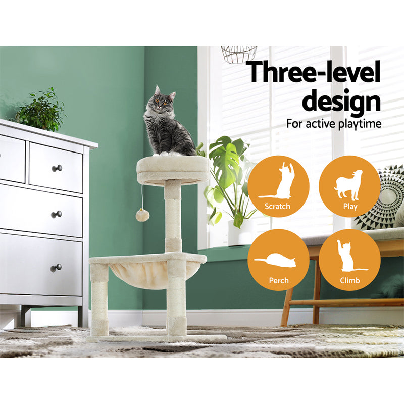 i.Pet 69cm Cat Tree Tower – Scratching Post, Condo & Toy House — image 4