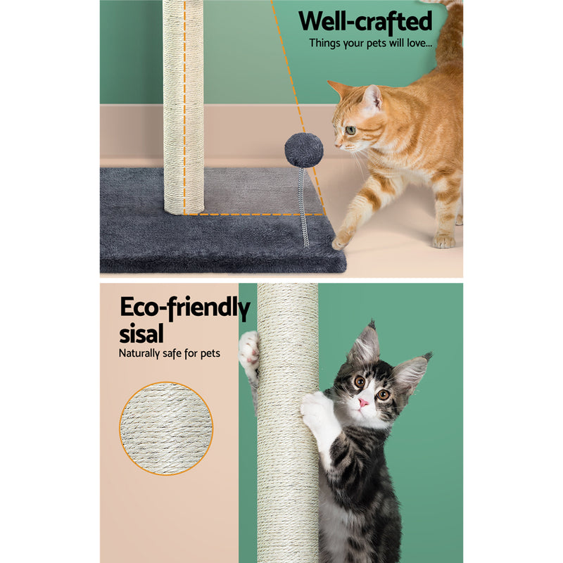 i.Pet 105cm Cat Tree Scratcher Tower – Multi-Level Condo, Grey — image 5