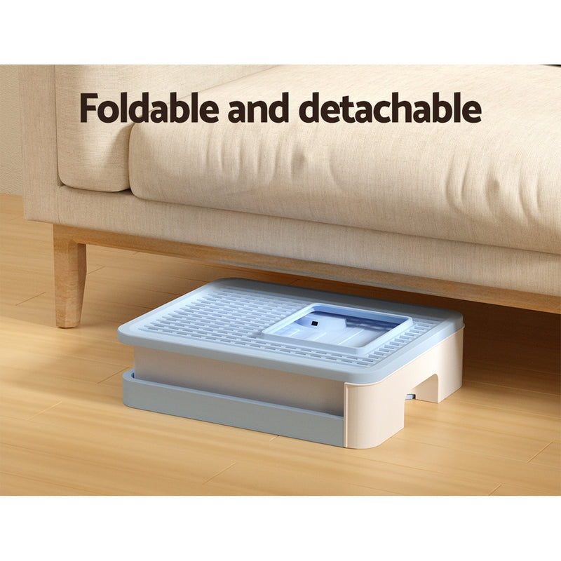 i.Pet Cat Litter Box Large Tray Kitty Toilet Enclosed Hooded Foldable Cat Litter Box Scoop Blue — image 6