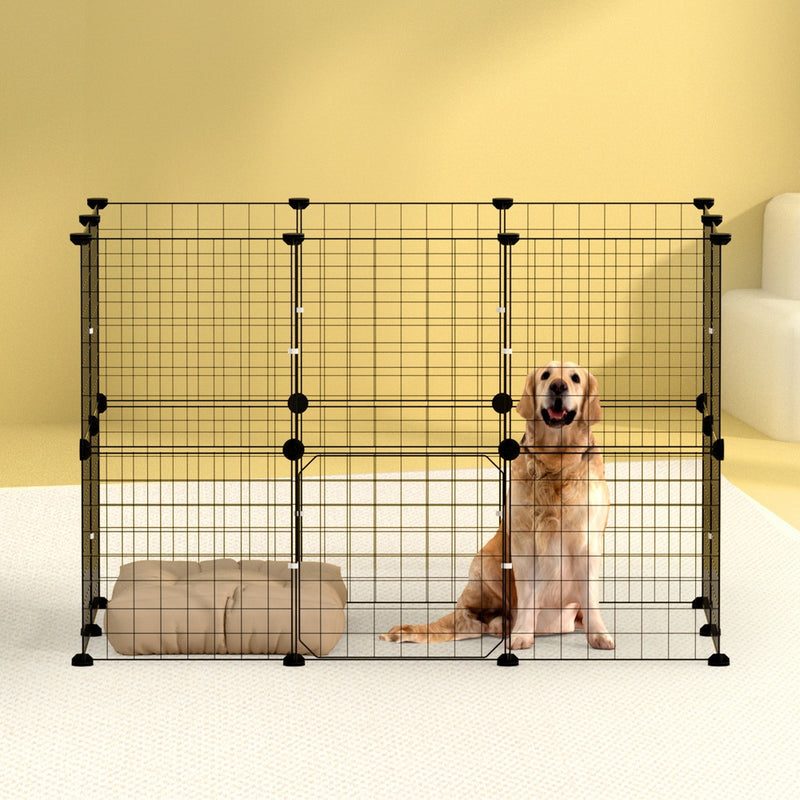 i.Pet Pet Dog Playpen Enclosure Cage 20 Panel Puppy Fence Play Pen Foldable Metal — image 7