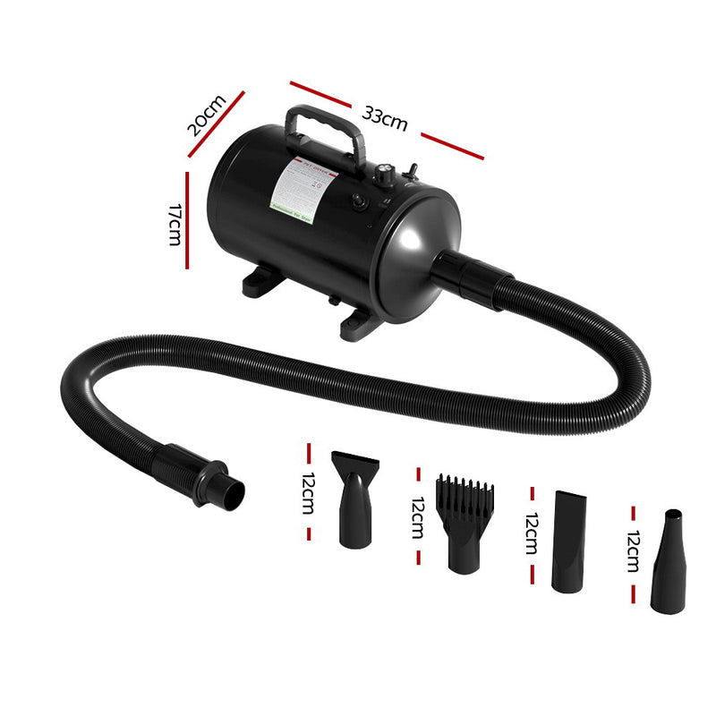 i.Pet Pet Hair Dryer Dog Cat Grooming Speed Blower Hairdryer Heater Low Noise — image 2