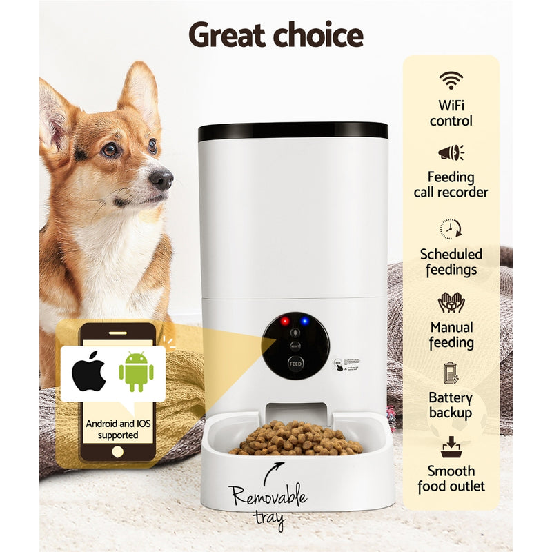 i.Pet Automatic Pet Feeder 6L Wifi Auto Dog Cat Smart Food Dispenser Timer — image 5