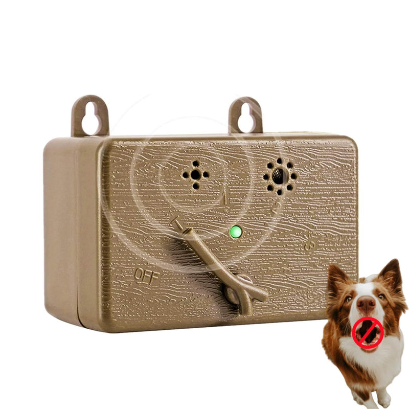 Ultrasonic Anti-Bark Device for Dogs – 50 ft Range, Mocha Brown
