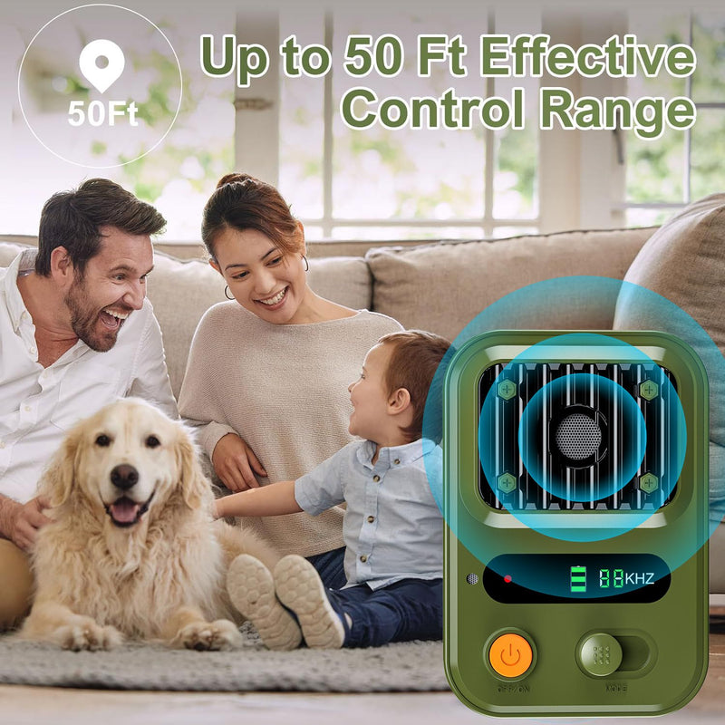 Rechargeable Ultrasonic Anti-Bark Device for Dogs – 50 ft, Green — image 5