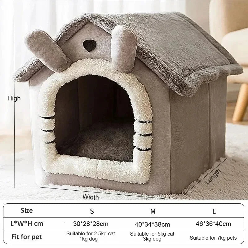Soft Indoor Dog House & Bed, Washable Grey β image 6