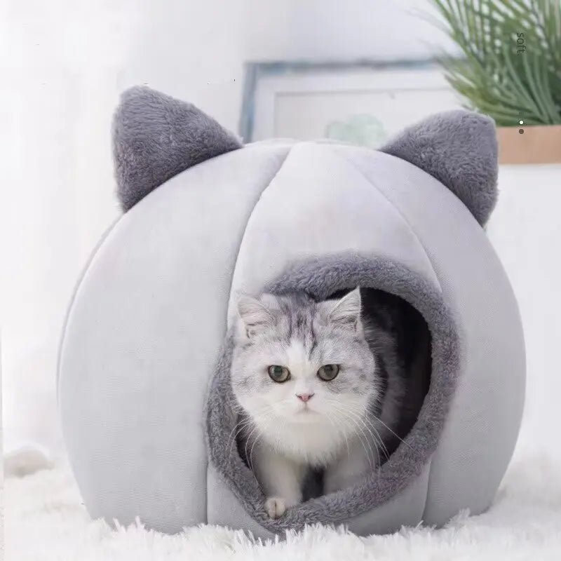 2024 Cat House Bed Soft Washable Grey 36cm β image 2