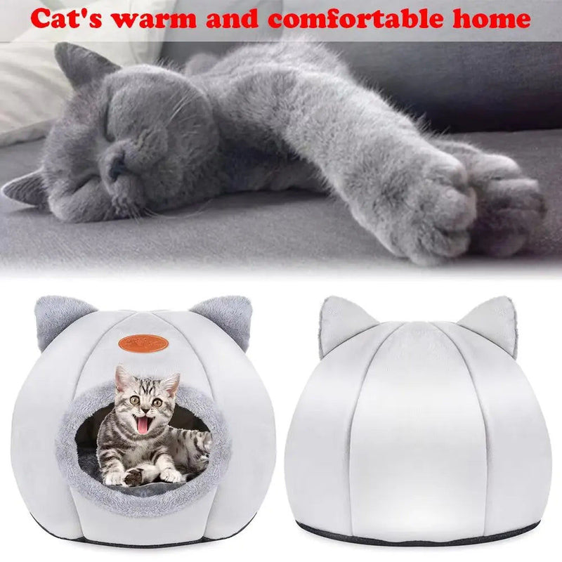 2024 Cat House Bed Soft Washable Grey 36cm β image 6