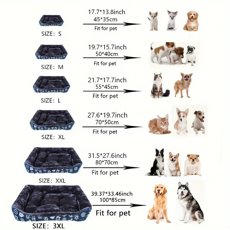 XXL Blue Pet Dog Bed Sofa Mat for Cats and Dogs β image 3