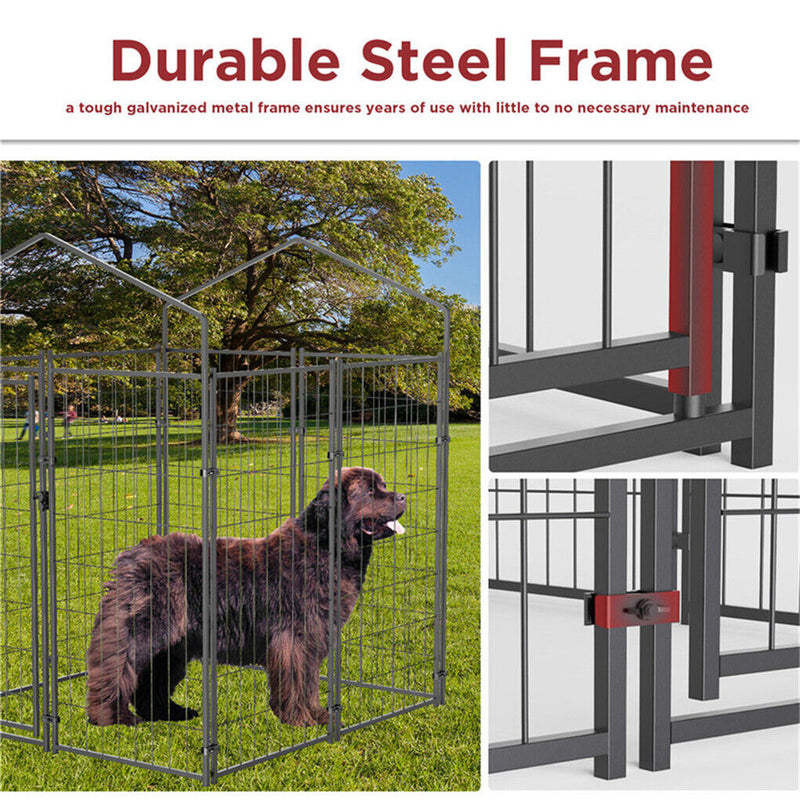 Large Outdoor Dog Kennel 250x120x165cm Pet Cage with Roof — image 5