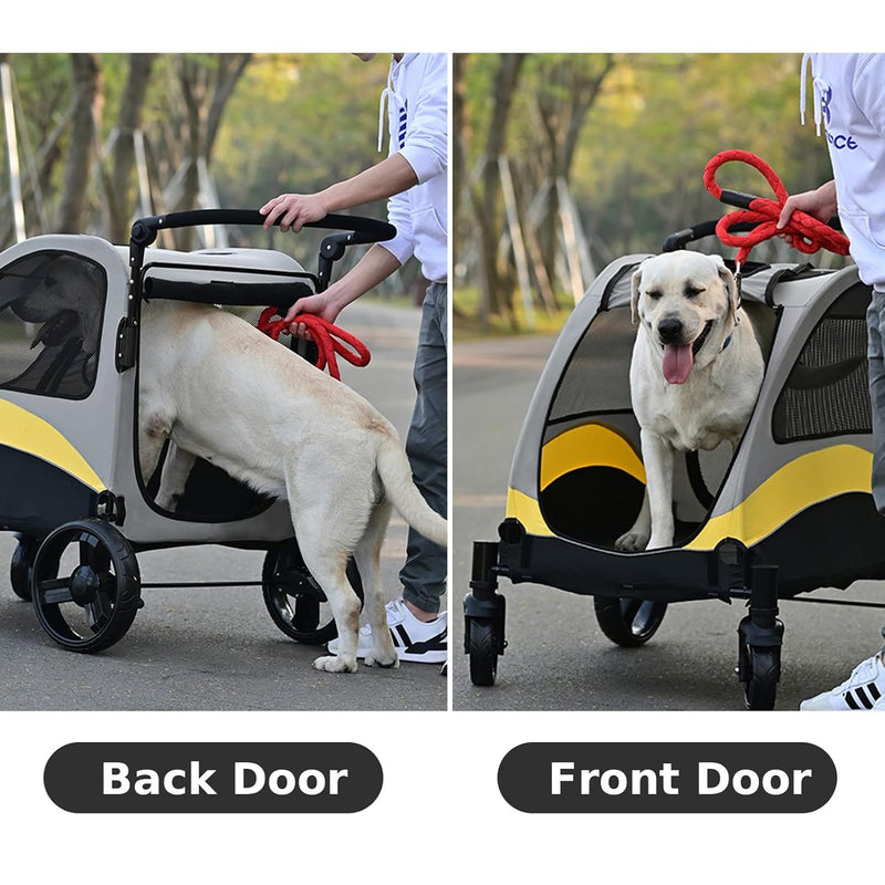 XL Dog Stroller Pet Pushchair Foldable Travel Cart β image 4