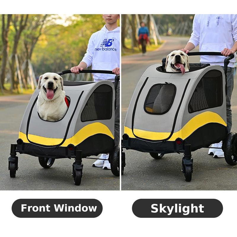 XL Dog Stroller Pet Pushchair Foldable Travel Cart β image 6