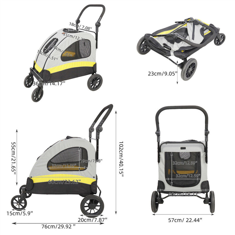 Dog Stroller Foldable Pet Travel Cart M Size β image 6