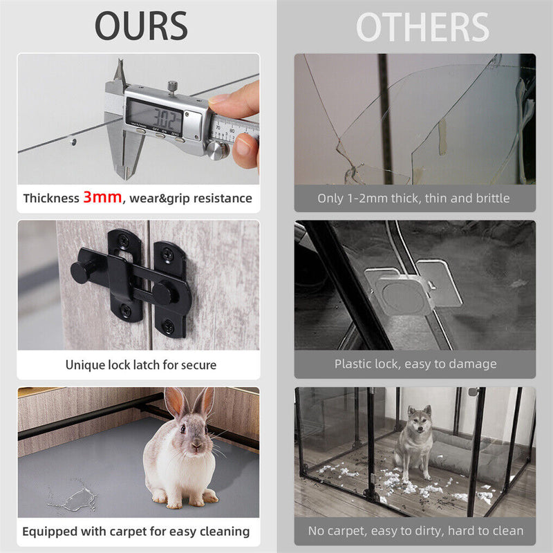 Large Dog Indoor Whelping Box, Tempered Glass & MDF β image 5
