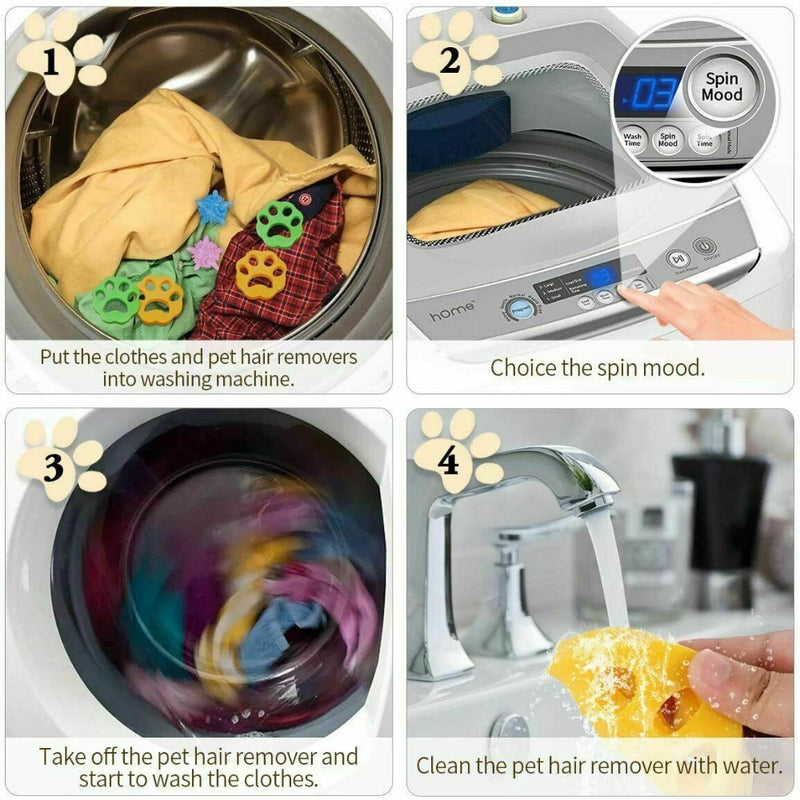 2Pcs Pet Hair Remover Floating Fur Catcher Laundry Lint Dog Cat Washing Machine — image 4