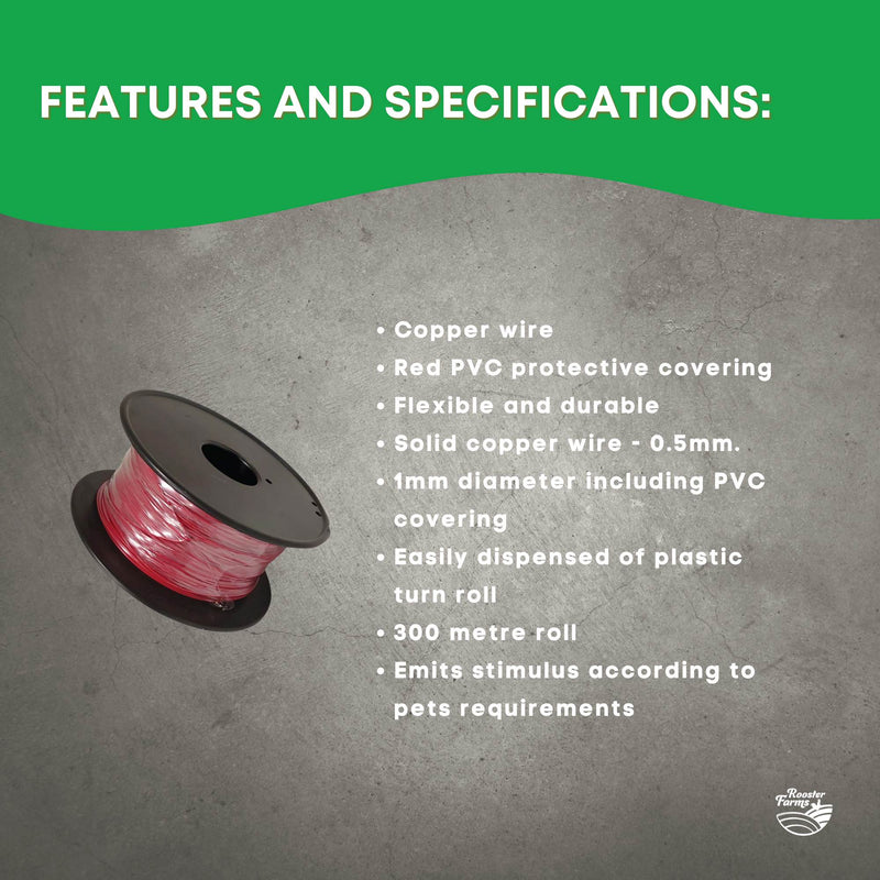 300m Boundary Wire - Solid Copper Dog Fence Underground Invisible Red Cable β image 8