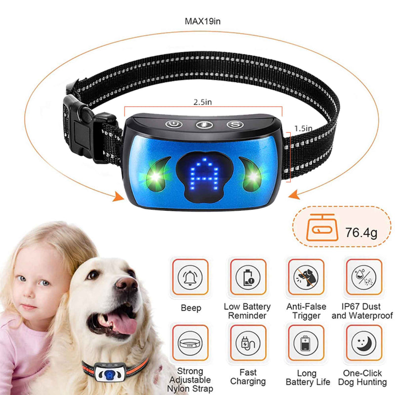 Dog Bark Collar - Vibration Magnetic Charging Waterproof Smart Barking Detection — image 3