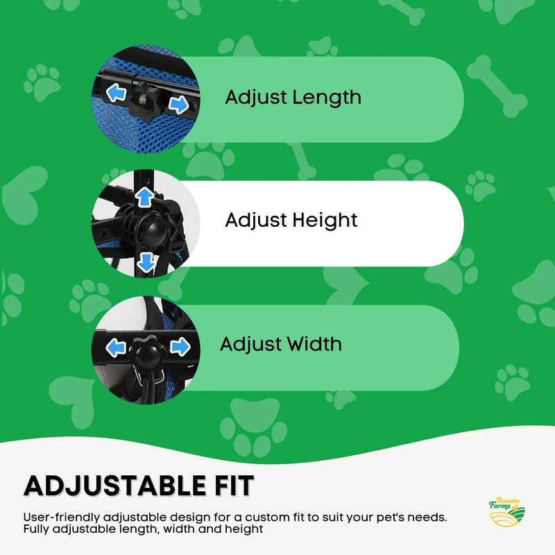 Rooster Farms Little Dog Wheelchair XS Harness - Adjustable Back Leg Aid — image 5