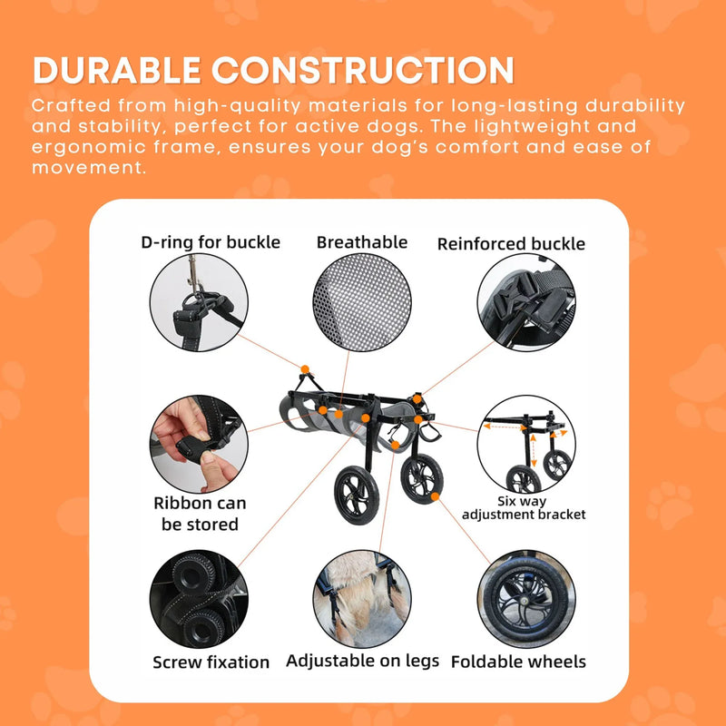 Rooster Farms Large Dog Wheelchair XXL Harness - Adjustable Back Leg Aid — image 8
