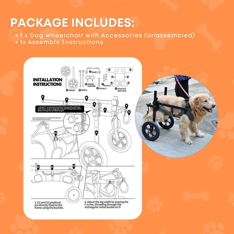 Rooster Farms Large Dog Wheelchair XXL Harness - Adjustable Back Leg Aid — image 11