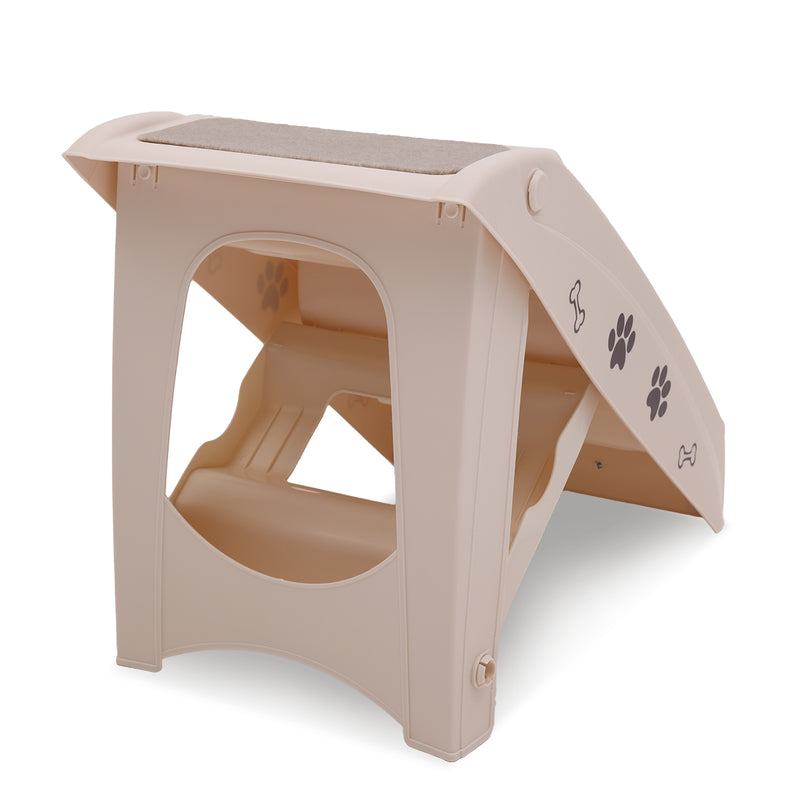 Furtastic Foldable Pet Stairs In White - 50cm Dog Ladder Cat Ramp — image 3