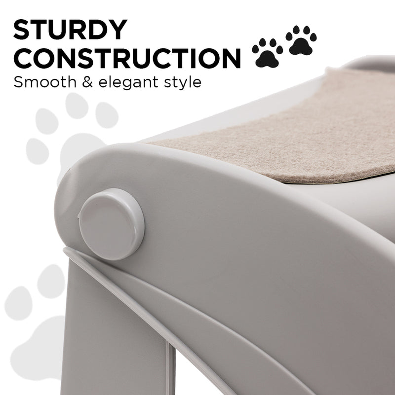 Furtastic Foldable Pet Stairs In Grey - 38cm Dog Ladder Cat Ramp — image 5