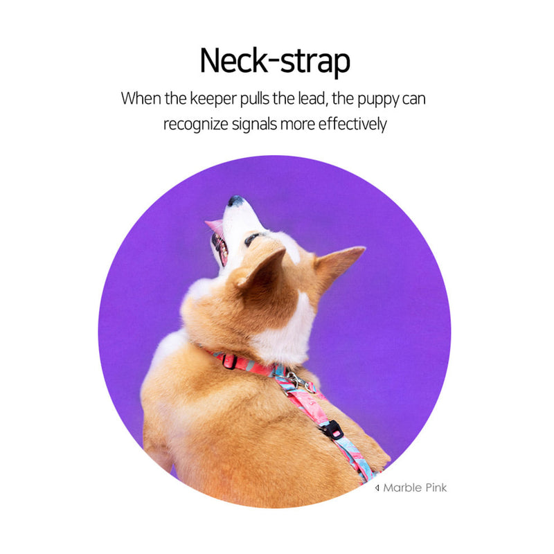 Double-Lined No-Pull Dog Harness β Adjustable, All-Day Comfort | Marble Pink, Size L β image 2