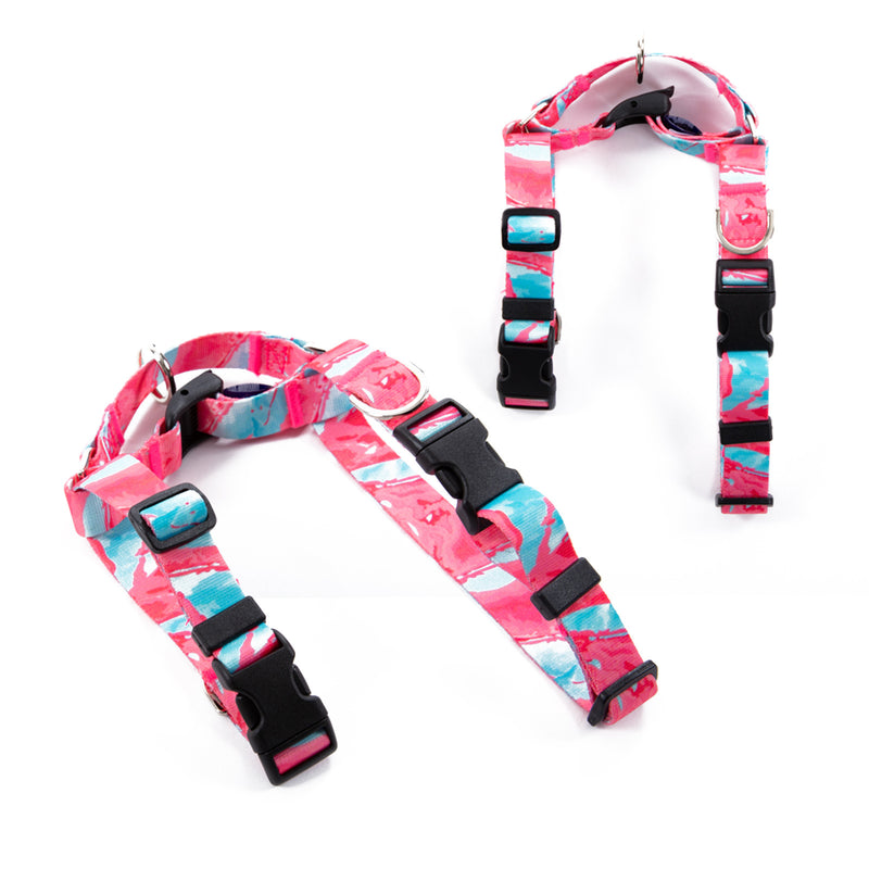 Double-Lined No-Pull Dog Harness β Adjustable, All-Day Comfort | Marble Pink, Size L β image 5