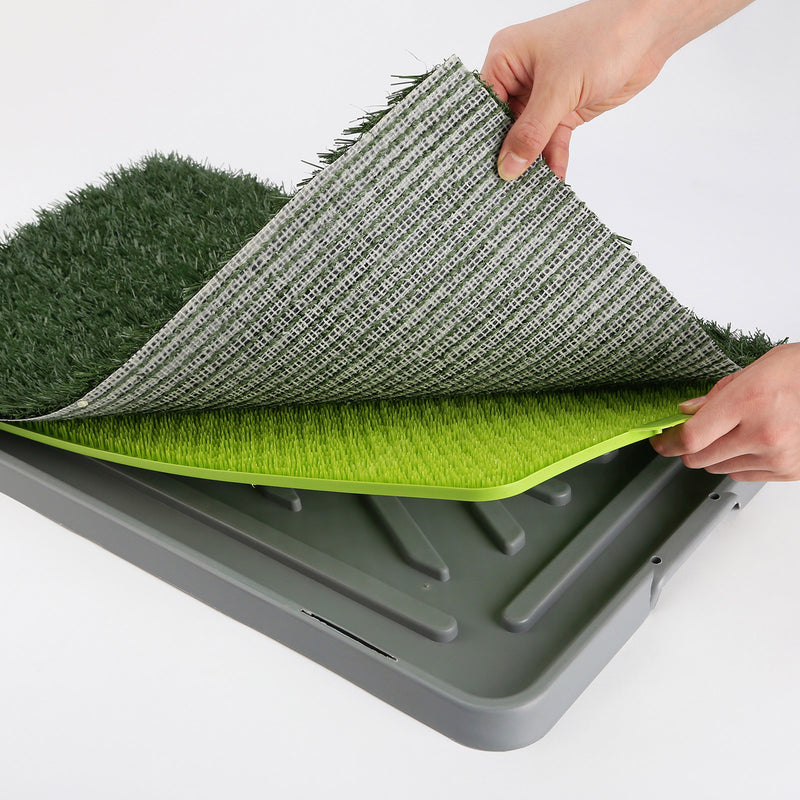 Pet Dog Potty Tray Training Toilet + 1 Grass Mat 69cm x 43cm — image 5