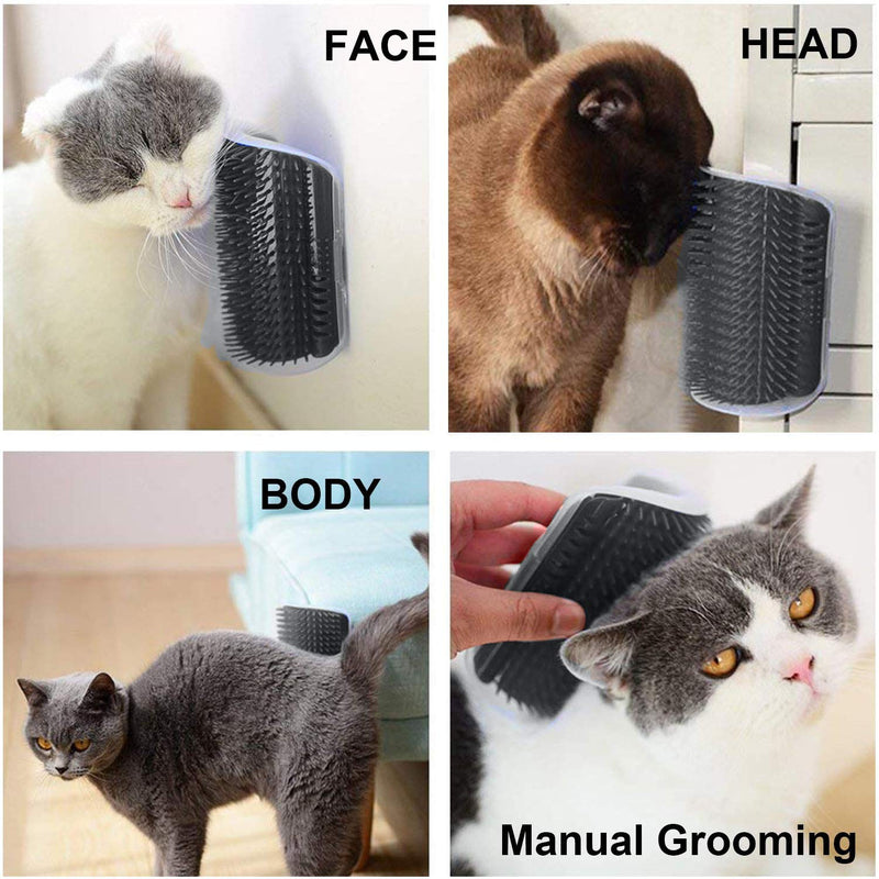 Cat Self Groomer Catnip Dog Cat Toy Corner Groomer Wall Corner Scratcher Comb Grooming Massage Brush — image 5