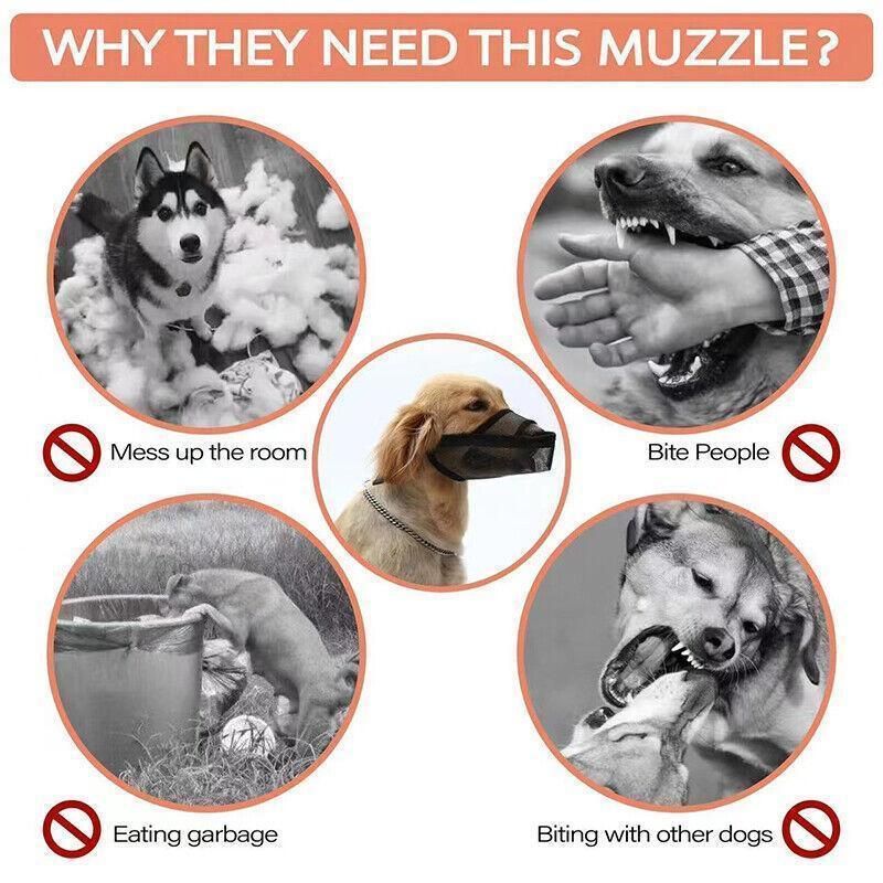 Adjustable Dog Muzzle – Anti-Bite & Anti-Chew, Grey (XL) — image 8