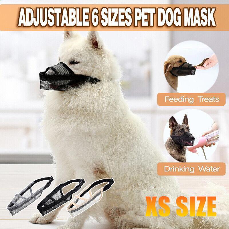 Adjustable Dog Muzzle – Anti-Bite & Anti-Chew, Grey (XS)