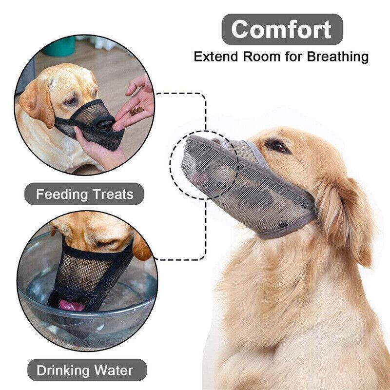 Adjustable Dog Muzzle – Anti-Bite & Anti-Chew, Grey (XS) — image 4