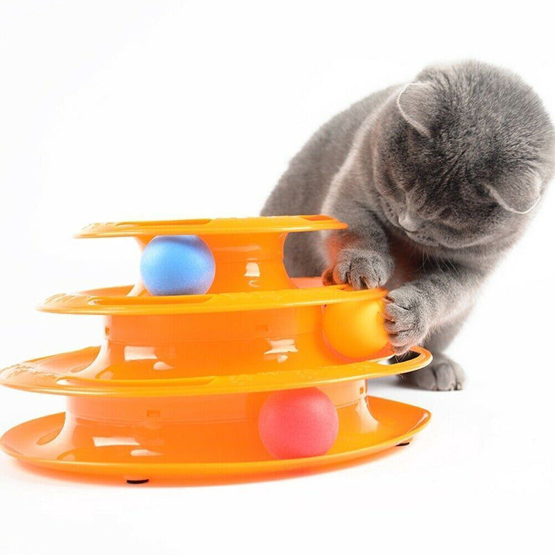 Funny Cat Toy Plastic Tower Interactive Track Ball Playing Game - Assorted Colours β image 7
