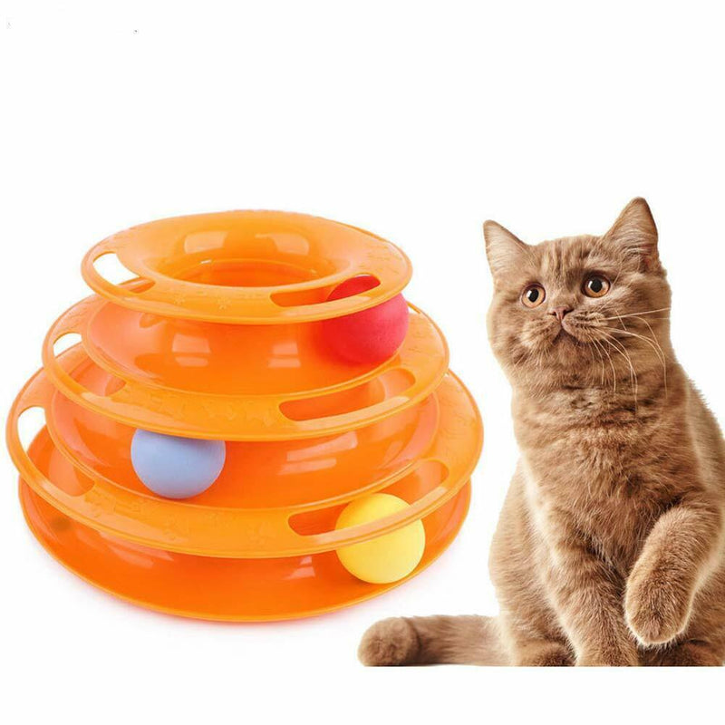 Funny Cat Toy Plastic Tower Interactive Track Ball Playing Game - Assorted Colours β image 9