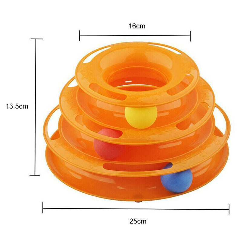 Funny Cat Toy Plastic Tower Interactive Track Ball Playing Game - Assorted Colours β image 14