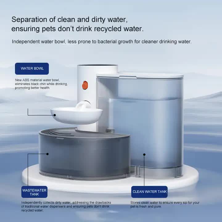 Smart Pet Water Dispenser - Tilted Design, Fresh Water Supply, Automatic Water Bowl for Cats and Dogs β image 3