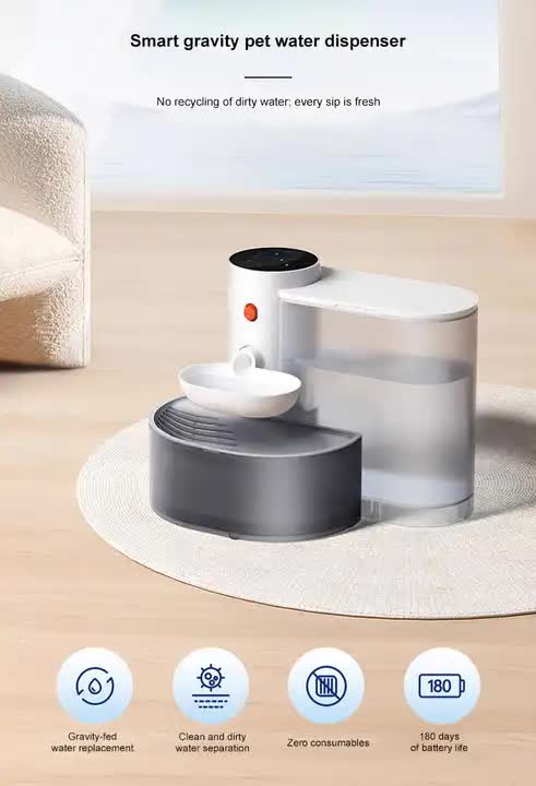 Smart Pet Water Dispenser - Tilted Design, Fresh Water Supply, Automatic Water Bowl for Cats and Dogs β image 4