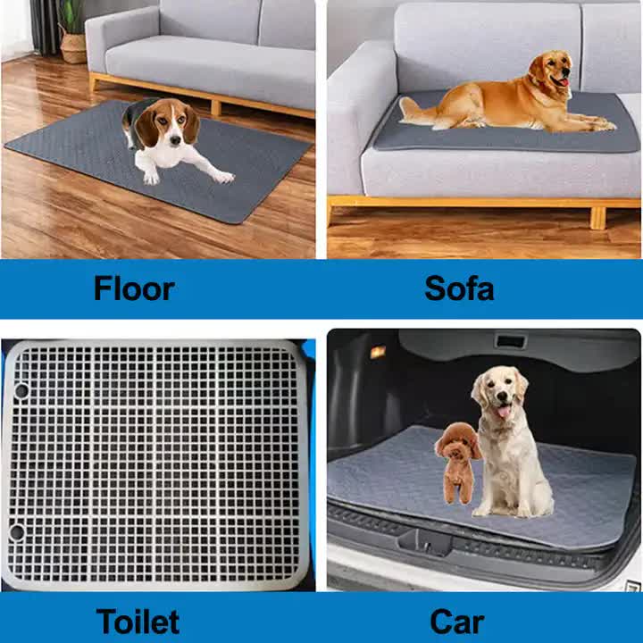 2 PCS Washable Waterproof Pet Pad-Non-Slip, Absorbent, Reusable Mat for Dogs and Cats M(70*50cm) — image 5