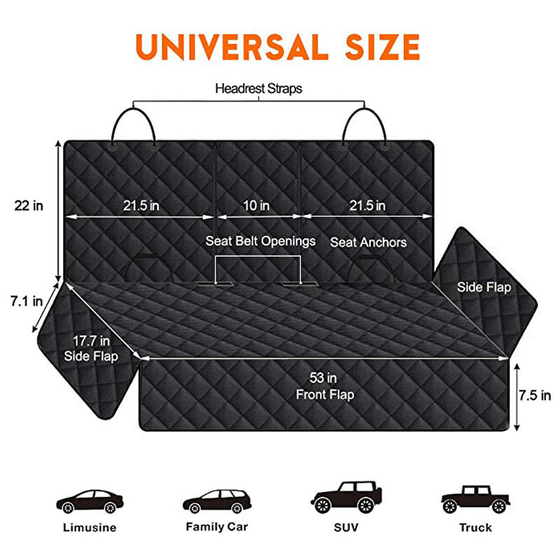 Universal Waterproof Dog Car Seat Cover with Non-Slip Backing - Pet Travel Protection Mat — image 3