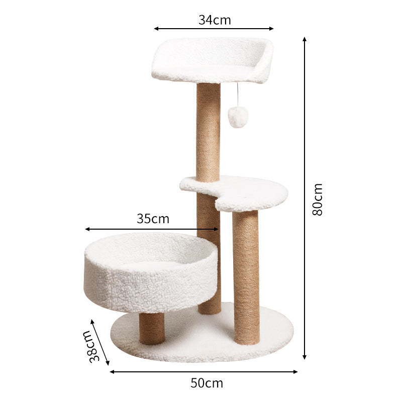 Modern Cat Tree Tower with Scratching Posts and Cozy Perches (50x38x80 cm) — image 2